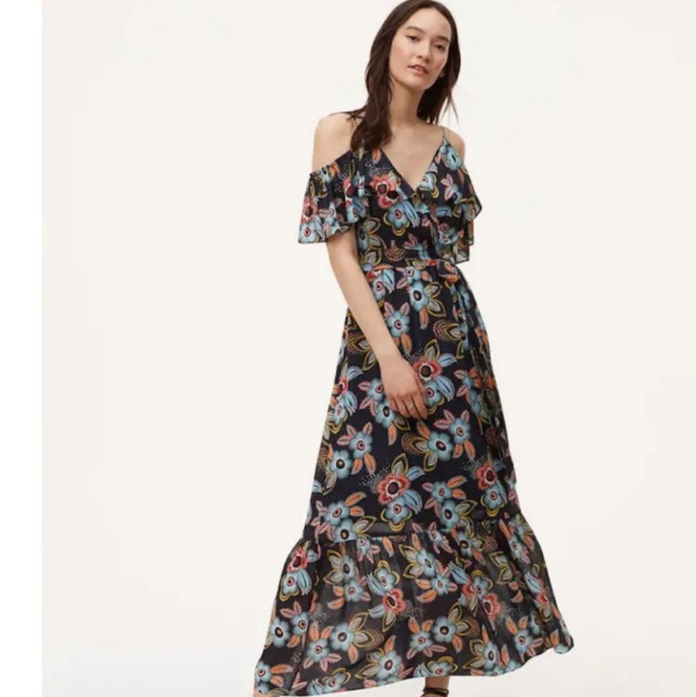 Loft floral maxi dress